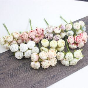 Mini bouquet de roses artificielles pas cher