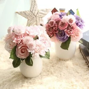 Assortiment de Roses et Dahlia artificielles