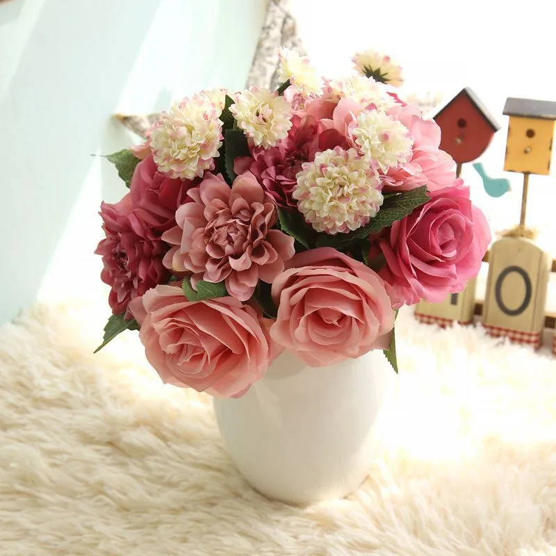 Assortiment de Roses et Dahlia artificielles – Image 4