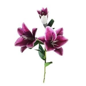 Fleur de lys artificielle pourpre pour mariage