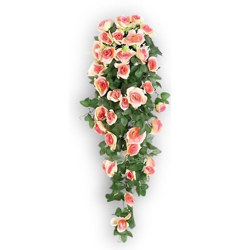 Plante tombante artificielle rose champagne